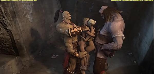  3D Monster Animation Goro and Cyclop fucking Sonya and Cassie Cage